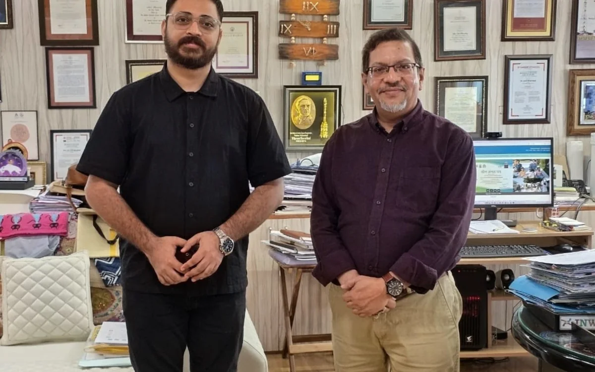 Sarvesh Bhardwaj at an institutional science office